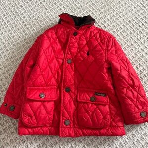Ralph Lauren Kids Red Quilted barn coat